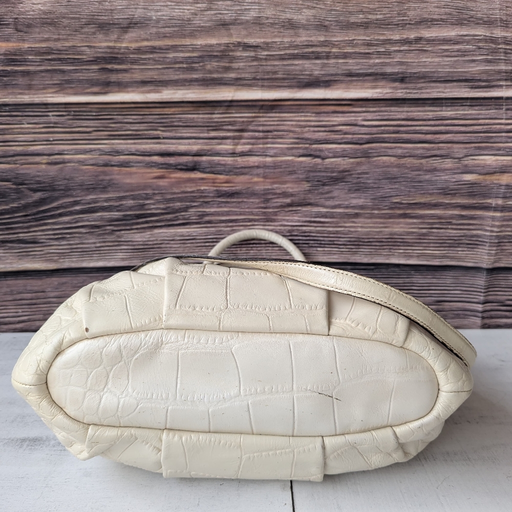 🌹Coach Madison Sophia Ivory Croc-Embossed Satchel Women's Bag - Picture 3 of 13
